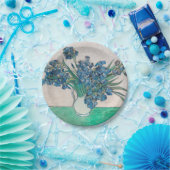 ファンゴッホアイリス絵画花瓶の印象主義 ペーパープレート (パーティー)