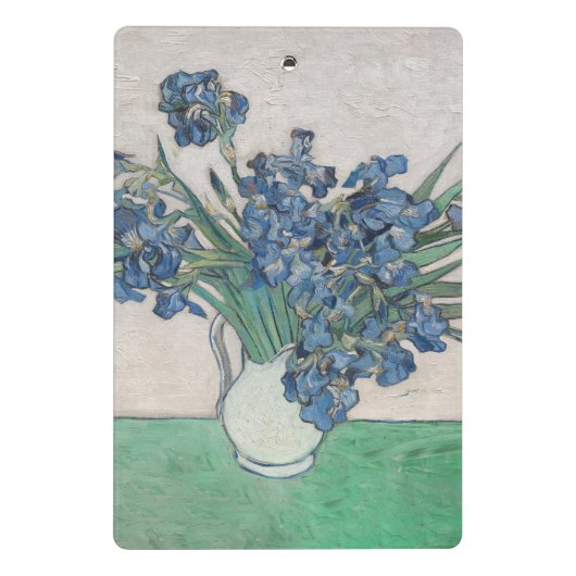 ファンゴッホアイリス絵画花瓶の印象主義 ミニクリップボード (裏面)