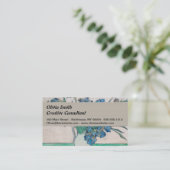 ファンゴッホアイリス絵画花瓶の印象主義 名刺 (スタンド正面)