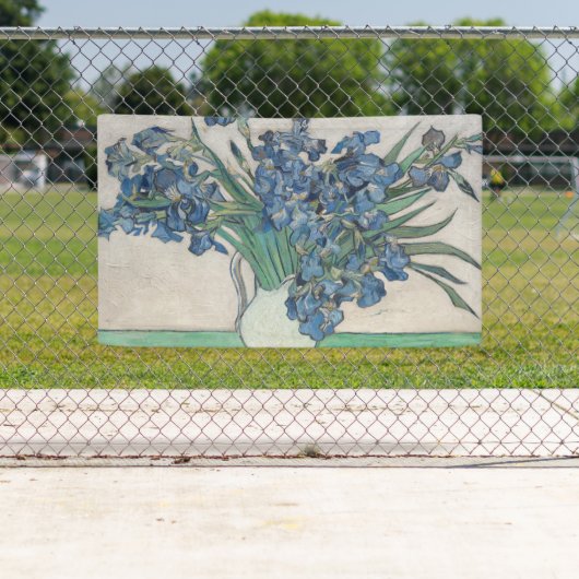 ファンゴッホアイリス絵画花瓶の印象主義 横断幕 (インサイチュ)