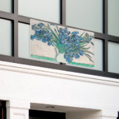 ファンゴッホアイリス絵画花瓶の印象主義 横断幕 (ビルの外側)