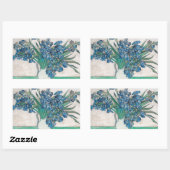 ファンゴッホアイリス絵画花瓶の印象主義 長方形シール (シート)