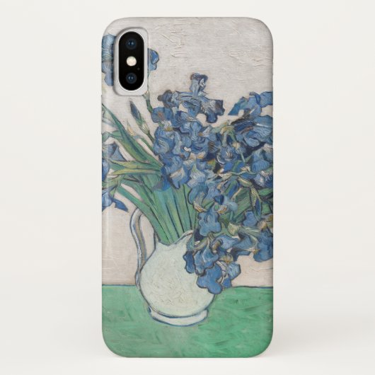 ファンゴッホアイリス絵画花瓶の印象主義 Case-Mate iPhoneケース (裏面)
