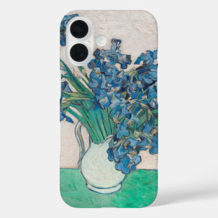 ファンゴッホアイリス絵画花瓶の印象主義 iPhone 16ケース