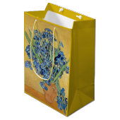 ファンゴッホアイリス花瓶花まだ人生の有名な芸術 ミディアムペーパーバッグ (正面アングル)