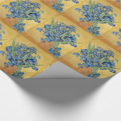 ファンゴッホアイリス花瓶花まだ人生の有名な芸術 ラッピングペーパー (角)