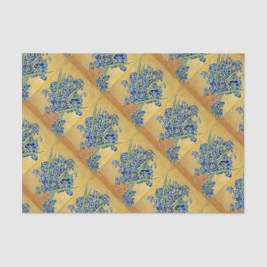 ファンゴッホアイリス花瓶花まだ人生の有名な芸術 薄葉紙 (正面)