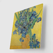 ファンゴッホアイリス スクエア壁時計 (傾斜)