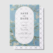 ファンゴッホアーモンドの花の結婚式の日付を保存 ベラム紙招待状 (オフセット (招待状))