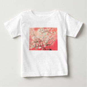 ファンゴッホアーモンドフラスピーチ ベビーTシャツ