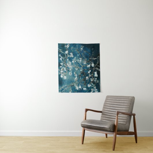 ファンゴッホアーモンドフラズダークティール(緑がかった色) タペストリー (インサイチュ)