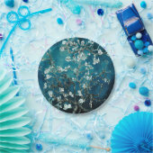 ファンゴッホアーモンドフラズダークティール（緑がかった色） ペーパープレート (パーティー)