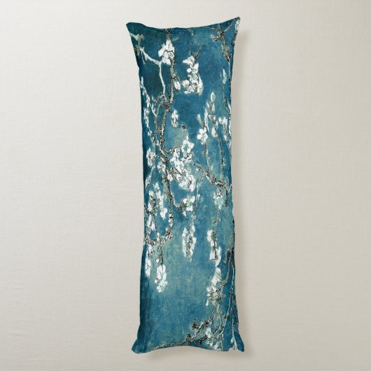 ファンゴッホアーモンドフラズダークティール（緑がかった色） ボディピロー (裏面 (縦))