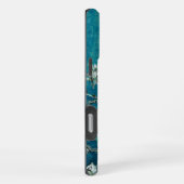 ファンゴッホアーモンドフラズダークティール（緑がかった色） iPhoneケース (右側面)