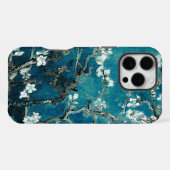 ファンゴッホアーモンドフラズダークティール（緑がかった色） iPhoneケース (裏面横)