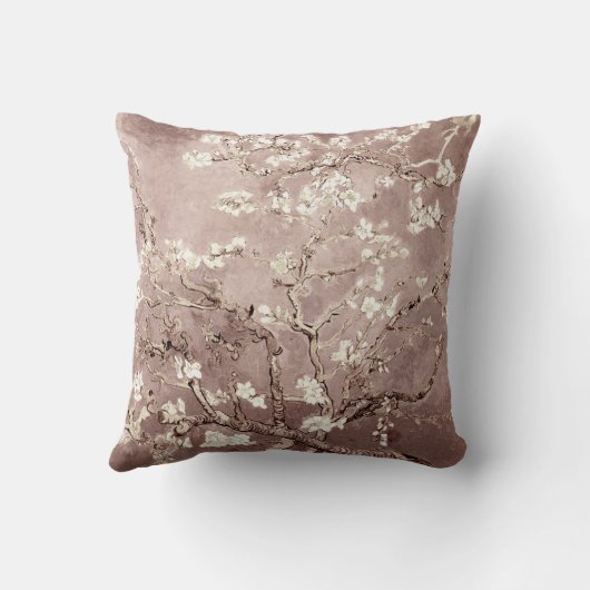 ファンゴッホアーモンドフラズベージュ クッション (裏面)