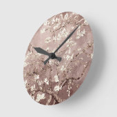 ファンゴッホアーモンドフラズベージュ ラウンド壁時計 (傾斜)