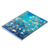 ファンゴッホアーモンドフラムス明るいターコイズ ノートブック (左側)