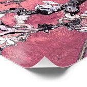 ファンゴッホアーモンドブロッサムピーチピンク ポスター (コーナー)