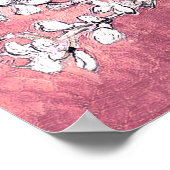 ファンゴッホアーモンドブロッサムピーチピンク ポスター (角)