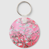 ファンゴッホアーモンド咲きピンクブルー キーホルダー (正面)
