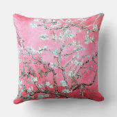 ファンゴッホアーモンド咲きピンクブルー クッション (裏面)