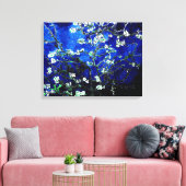 ファンゴッホアーモンド花ブルーグリーン キャンバスプリント (インサイチュ (リビング))