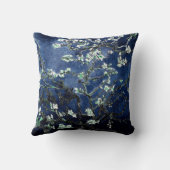 ファンゴッホアーモンド花ミッドナイトブルー クッション (裏面)