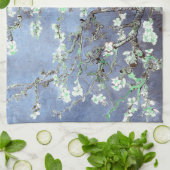 ファンゴッホアーモンド花咲きスチールブルー キッチンタオル (折り畳み)