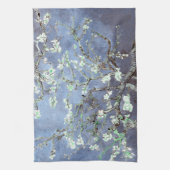 ファンゴッホアーモンド花咲きスチールブルー キッチンタオル (縦)