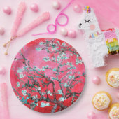 ファンゴッホアーモンド花咲き赤青 ペーパープレート (パーティー)