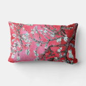 ファンゴッホアーモンド花咲き赤青 ランバークッション (裏面)