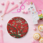 ファンゴッホアーモンド花咲き赤 ペーパープレート (パーティー)