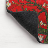 ファンゴッホアーモンド花咲き赤 マウスパッド (コーナー)