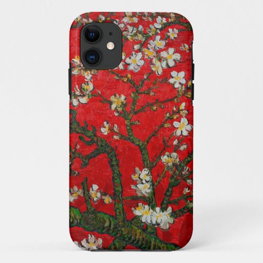 ファンゴッホアーモンド花咲き赤 Case-Mate iPhoneケース (裏面)