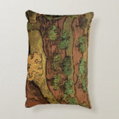 ファンゴッホオリーブの木々が丘の斜面に アクセントクッション (裏面(縦))