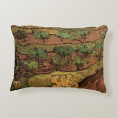 ファンゴッホオリーブの木々が丘の斜面に アクセントクッション (裏面)