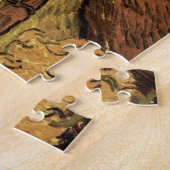 ファンゴッホオリーブの木々が丘の斜面に ジグソーパズル (側面)