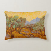 ファンゴッホオリーブツリーイエローサンスカイ アクセントクッション (正面)