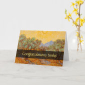 ファンゴッホオリーブツリーイエローサンスカイ カード (黄色い花)