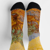 ファンゴッホオリーブツリーイエローサンスカイ ソックス (上部)