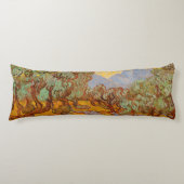 ファンゴッホオリーブツリーイエローサンスカイ ボディピロー (正面)