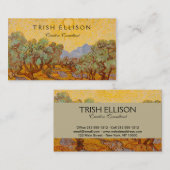 ファンゴッホオリーブツリーイエローサンスカイ 名刺 (正面/裏面)