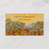 ファンゴッホオリーブツリーイエローサンスカイ 名刺 (正面)