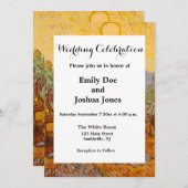 ファンゴッホオリーブツリーイエローサンスカイ 招待状 (正面/裏面)