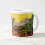 ファンゴッホオリーブツリーイエロースカイと太陽 ジャンボコーヒーマグカップ (正面右)