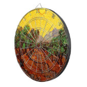 ファンゴッホオリーブツリーイエロースカイと太陽 ダーツボード (正面右)