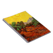 ファンゴッホオリーブツリーイエロースカイと太陽 ノートブック (右側)