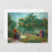 ファンゴッホガーデンインモンマルトル恋人と ポストカード (正面/裏面)