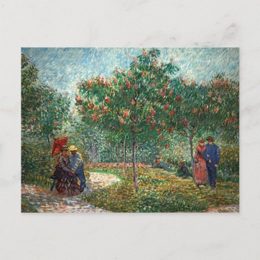 ファンゴッホガーデンインモンマルトル恋人と ポストカード (正面)